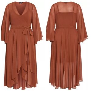 City Chic Fleetwood Maxi Dress | Ginger | S / US 16 | NWT